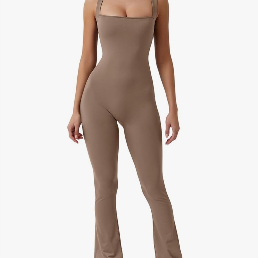 Brown Sleeveless Jumpsuit